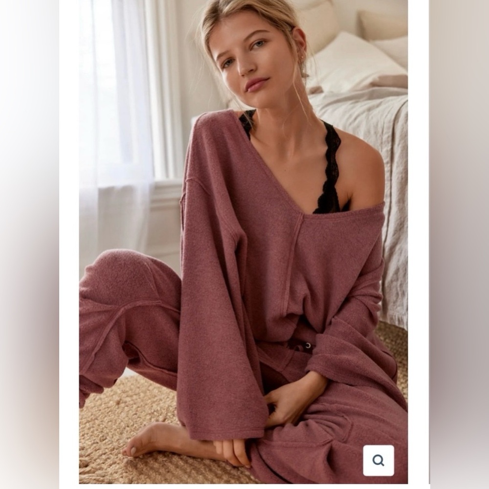 Free People Dusty Rose Lounge Pantsuit